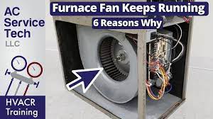 furnace er fan motor won t shut off