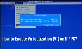 how to enable virtualization vt on hp pc