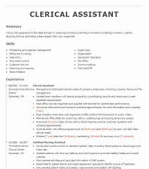 clerical assistant resume example