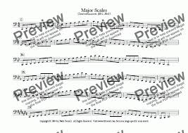 Major Minor Scales Contrabassoon Bb1 Eb4 For Solo Instrument Contrabassoon By Mark Feezell Ph D Sheet Music Pdf File To Download