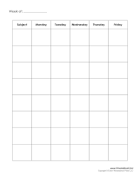 Blank Workout Schedule Templates At Allbusinesstemplates