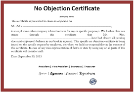 5 types of noc letters noc for employment: 10 Free Sample No Objection Certificate Templates Printable Samples