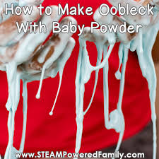 how to make oobleck with baby powder