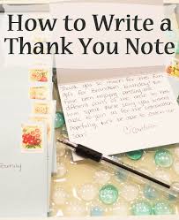 how to write a thank you note always
