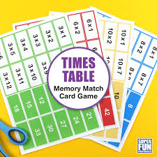 times table memory match game the