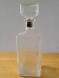 vintage bourbon glass decanter with