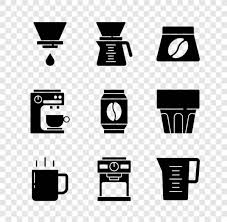 Grey Coffee Machine With Glass Pot Icon