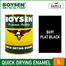 Boysen Quick Dry Enamel Flat Black 1l