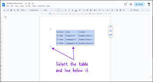 how to copy a table in google docs