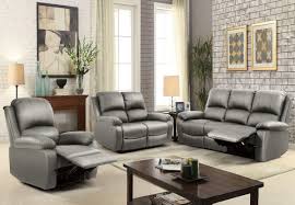 reclining luxury leather sofa set in