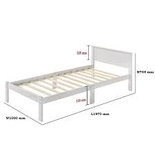 Fina Single Size Wooden Bed Cappuccino