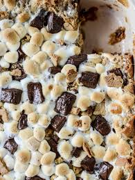 chocolate chip cookie s mores bars