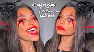 easy glam clown halloween makeup