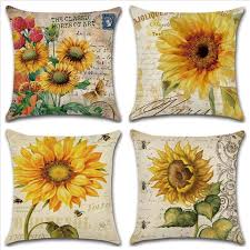 Sunflower Throw Pillows Decorative