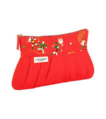 l occitane red holiday makeup pouch