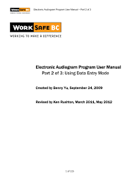 Electronic Audiogram Program User Manual Part 2 Manualzz Com