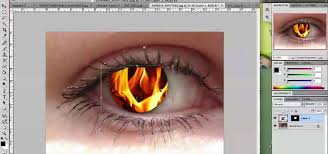 how to create a firey iris effect in