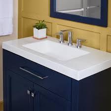Some bathroom vanity tops can be shipped to you at home, while others can be picked up in store. Home Decorators Collection Camdyn 36 50 In W X 18 75 In D Bath Vanity In Blue With C Home Depot Bathroom Vanity Bathroom Vanity Countertops Vanity Countertop