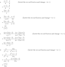 Division Of Algebraic Fractions