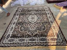 gloss printed bhadohi silk carpet at rs