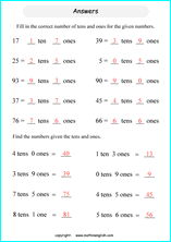 First grade tens and ones worksheets grade 1. Grade 1 Tens And Ones Place Value Math School Worksheets For Primary And Elementary Math Education