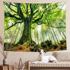 Green Tree Wall Tapestry Large