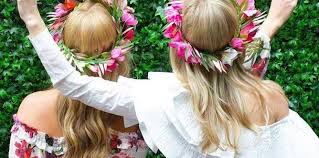 gold coast hens party flower crown