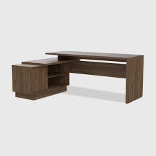 There are plenty of styles and functions to fit all your needs in large l shaped office desks are perfect for any reception area or executive office. Emery L Shaped Desk Brown Rst Brands Target