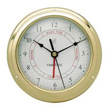 Brass Anodised Time And Tide Clock