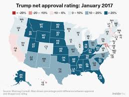 Trump Approval Rating By State Map January 2019 Business