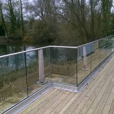 glass railing modern aluminium