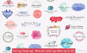 This list of templates will allow designers and developers to make their. Free Logo Design App Watercolor Styled Logo Maker App For Ios