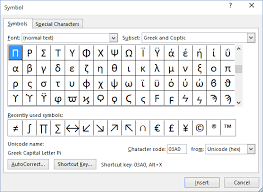 How To Switch To Symbol Font For Fast Typing Of Greek