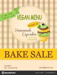 Colorful Flyer Template Vegan Bake Sale Promotion Banner