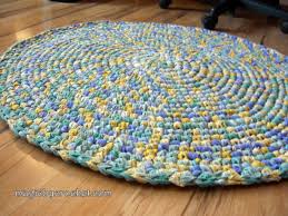 rag rug crochet rug round rug 81 cm