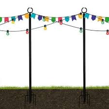 9 6ft outdoor string light poles stand