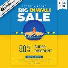 Diwali Big Sale Festival Template Design With 50 Discount