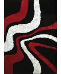 lo la black and red area rug