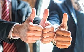 thumbs up business people businessmen