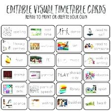 Preschool Picture Schedule Printable Classroom Chart Class
