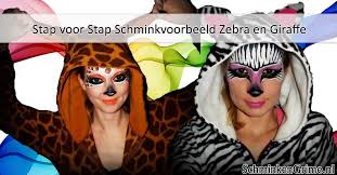 stap voor stap schminkvoorbeeld zebra