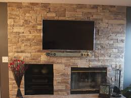 Ledge Stone Fireplace With Tv Project