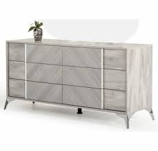 Nova Domus Alexa Light Grey Gloss Wood Dresser By Vig Furniture