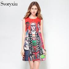 We offer savings of up to 96% off the rrp on design elements from thousands of independent designers. Fashion Designer Summer Sleeveless Short Dress Women S Cartoon Charact Gracequeens Fashion Studio
