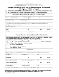 mobile home bill of form fill