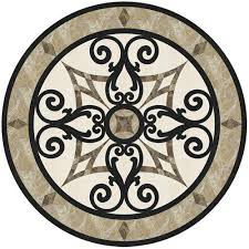 marble floor medallion features