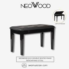 neowood q111 double seated piano bench