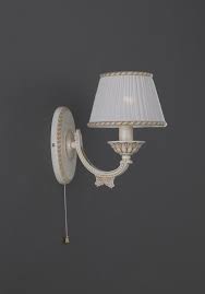 1 Light Old White Brass Wall Sconce
