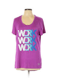 Details About Everlast Women Purple Active T Shirt Xl