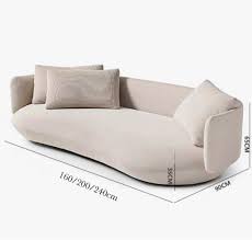 length 160cm luna designer curve sofa